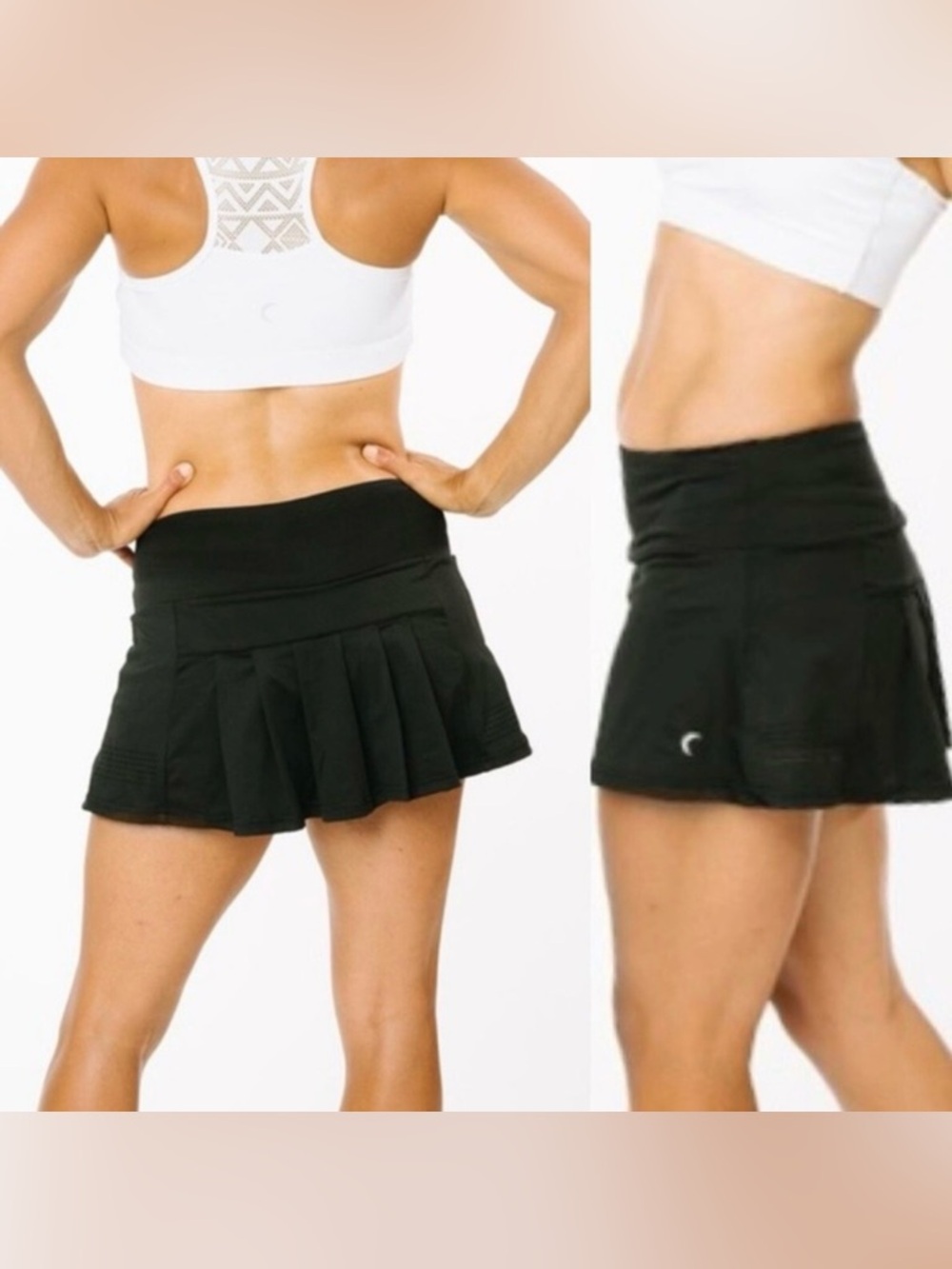 Zyia Active Black Chill Clubhouse Skirt Sz L NWT